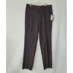 Linea Naturale Pant Men 35 Brown Lightweight Corduroy Dress Trouser Unhemmed New